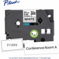 Brother Genuine P-touch TZeFX251 BK on WHT Label Tape, Flexible ID Laminated, 24mmX8m, White, BRTTZEFX251G
