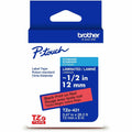 Brother Genuine P-touch TZe431 BK on RD Label Tape, Laminated, 12mmX8m, Red, BRTTZE431G