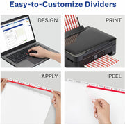 Avery® Print & Apply Clear Label Dividers - Index Maker Easy Apply Label Strip, 1 Pack