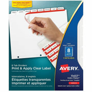 Avery® Print & Apply Clear Label Dividers - Index Maker Easy Apply Label Strip, 1 Pack