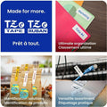 Brother Genuine P-touch TZeS211 BK on WHT Label Tape, Strong Adhesive Lam., 6mmX8m, White, BRTTZES211G