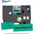 Brother Genuine P-touch TZe751 BK on GRN Label Tape, Laminated, 24mmX8m, Green, BRTTZE751G
