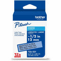 Brother Genuine P-touch TZe531 BK on BK Label Tape, Laminated, 12mmX8m, Blue, BRTTZE531G