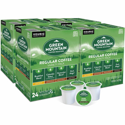 Keurig Dr Pepper . Green Mountain Coffee Roasters K-Cup Regular Coffee Variety Pack, 4 / Carton, GMT9974CT
