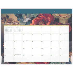 ACCO At-A-Glance Midnight Garden Monthly Desk Pad, 21 3/4", AAG1768704