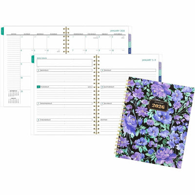 ACCO At-A-Glance BADGE Weekly/Monthly Planner, Purple, 8 1/2", AAG1753F905