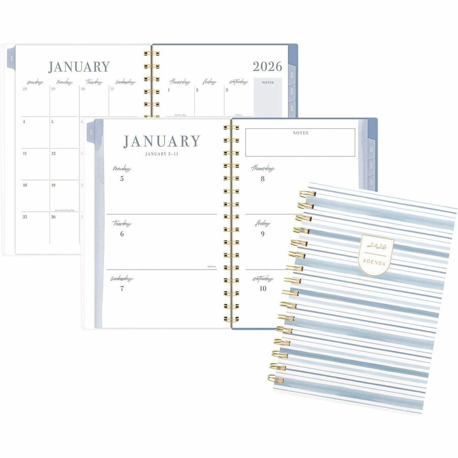 ACCO Cambridge Leah Bisch Weekly Monthly Planner, Ciara Stripe, 5 1/2", 12EA/CT — view 1