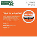 Keurig Dr Pepper Dunkin' K-Cup Midnight Coffee, 4 / Carton, GMT0316CT