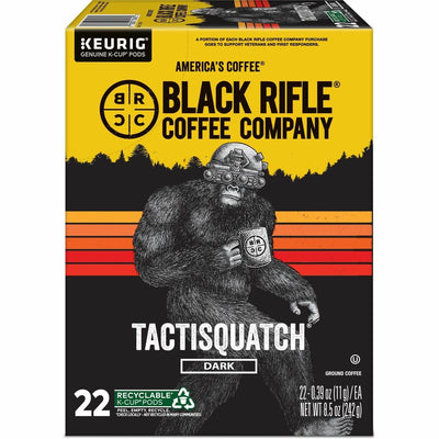 Keurig Dr Pepper Black Rifle K-Cup, Ground Tactisquatch Coffee, 4 / Carton, GMT0490CT