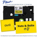 Brother Genuine P-touch TZe661 BK on YL Label Tape, Laminated, 36mmX8m, Yellow, BRTTZE661G