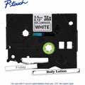 Brother Genuine P-touch TZeN201 BK on WHT Narrow Non-Laminated Label Tape, 3.5mmX8m, White, BRTTZEN201G