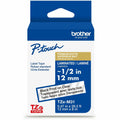 Brother Genuine P-touch TZeM31 BK on CLR Label Tape, Premium Matte Laminated, 12mmX8m, Matte Clear, BRTTZEM31G