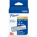 Brother Genuine P-touch TZeM51 BK on CLR Label Tape, Premium Matte Laminated, 24mmX8m, Matte Clear, BRTTZEM51G