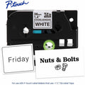 Brother Genuine P-touch TZeS261 BK on WHT Label Tape, Strong Adhesive Lam., 36mmX8m, White, BRTTZES261G