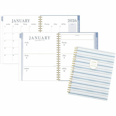 ACCO Cambridge Leah Bisch Weekly Monthly Planner, Ciara Stripe, 8 1/2", AAGLB42905