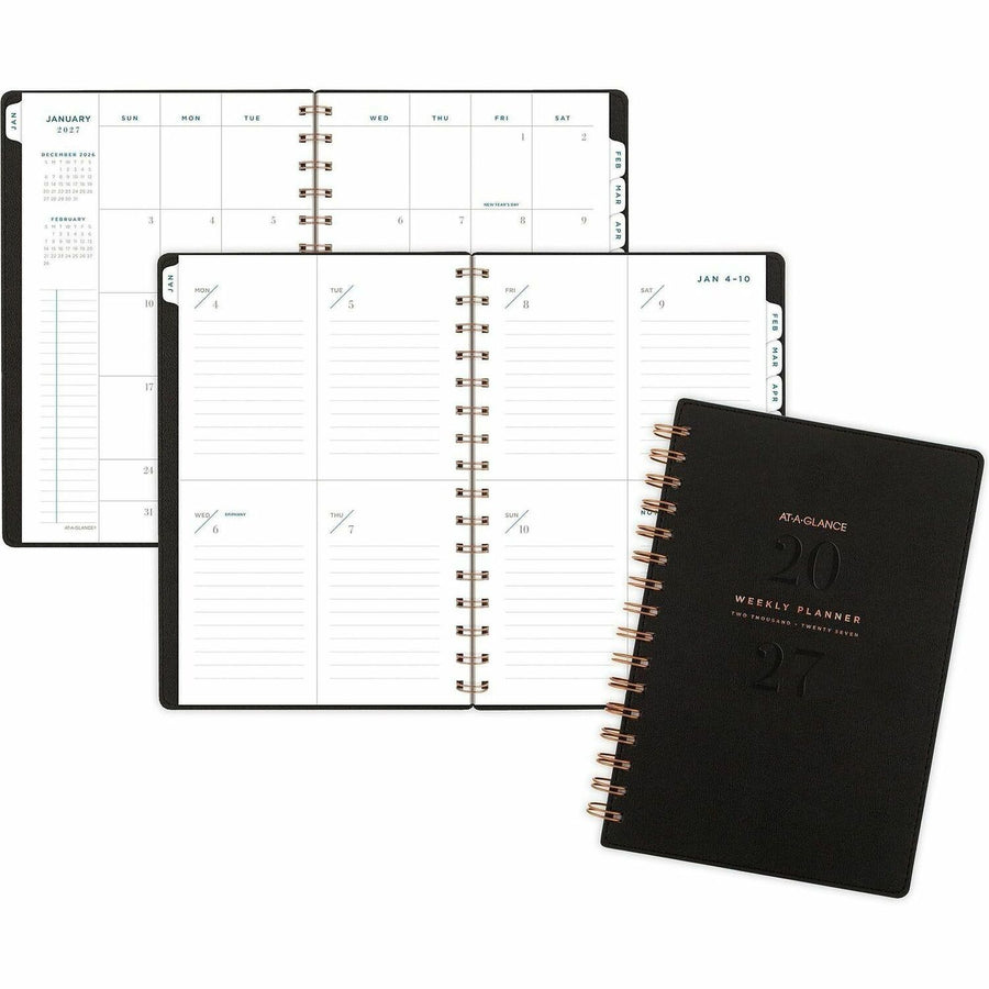 ACCO At-A-Glance Signature Large Wkly/Mthly Planner, Black, 5 1/2", 12EA/CT — view 1