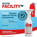 Midlab Maxim Facility+ One-Step Disinfectant, White, 6 / Carton, MLB04620086