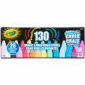 Crayola Washable Sidewalk Chalk, Assorted, 130 / Pack, CYO510817