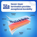 Brother Genuine P-touch TZe211 BK on WHT Label Tape, Laminated, 6mmX8m, White, BRTTZE211G