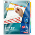 Avery Index Maker Index Divider, White, 8.50" Width x 11" Length, 8 / Set, AVE11407