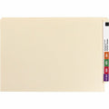 Smead Straight Tab Cut Legal Recycled Fastener Folder, Manila, 8 1/2" Width x 14" Length, 50 / Box, SMD37115