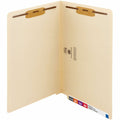 Smead Straight Tab Cut Legal Recycled Fastener Folder, Manila, 8 1/2" Width x 14" Length, 50 / Box, SMD37115