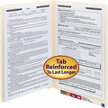 Smead Straight Tab Cut Legal Recycled Fastener Folder, Manila, 8 1/2" Width x 14" Length, 50 / Box, SMD37115