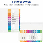 Avery Dividers, 12 Tabs, Ready Index, Multicolor Tabs (11141), 1 Set