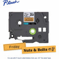 Brother Industries Brother Genuine P-touch TZeB31 BK on FLUOR ORG Label Tape, Laminated, 12mmX5m, Fluorescent Orange, BRTTZEB31G