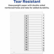 Avery Binder Dividers, 15 Tabs, Ready Index (11142), 1 Set