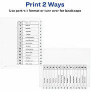 Avery Binder Dividers, 15 Tabs, Ready Index (11142), 1 Set