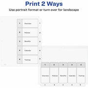 Avery Binder Dividers, 5 Tabs, Ready Index (11130), 1 Set