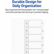 Avery Binder Dividers, 5 Tabs, Ready Index (11130), 1 Set