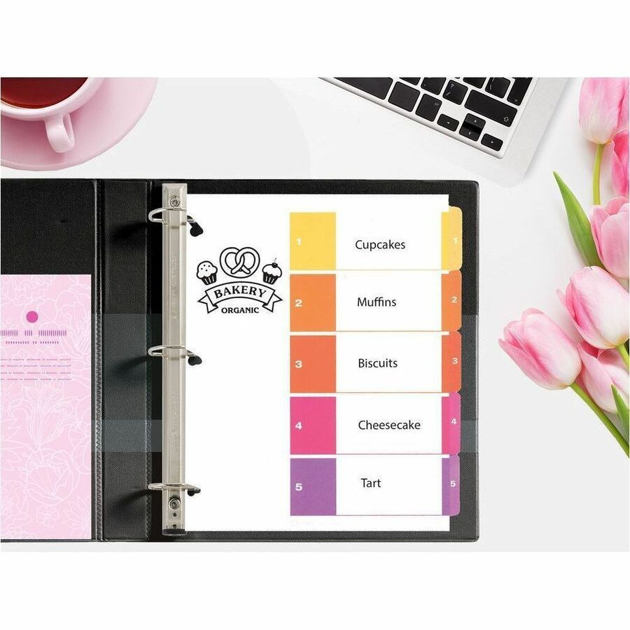 Avery Dividers, 5 Tabs, Ready Index, Multicolor Tabs (11131), 1 Set