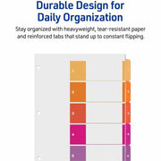Avery Dividers, 5 Tabs, Ready Index, Multicolor Tabs (11131), 1 Set