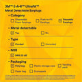 3M E-A-R UltraFit Earplugs, Blue, MMM3404007