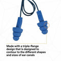 3M E-A-R UltraFit Earplugs, Blue, MMM3404007