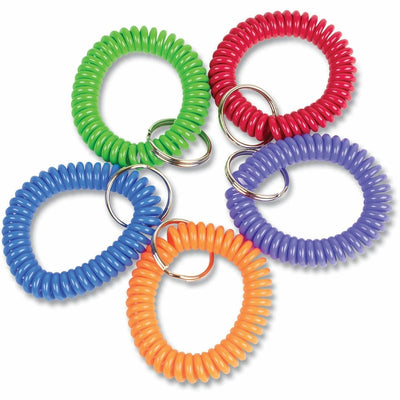 CONTROLTEK Wrist Coil Key Organizers, Red, 10 / Pack, CNK565104