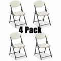 Iceberg Rough-N-Ready Blow-Molded Folding Chairs, Platinum Granite, 4 / Carton, ICE64033