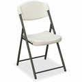 Iceberg Rough-N-Ready Blow-Molded Folding Chairs, Platinum Granite, 4 / Carton, ICE64033