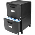 ERA Storex 2-Drawer Locking Mobile Filing Cabinet, Black, STX61312B01C