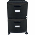 ERA Storex 2-Drawer Locking Mobile Filing Cabinet, Black, STX61312B01C