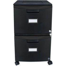 ERA Storex 2-Drawer Locking Mobile Filing Cabinet, Black, STX61312B01C