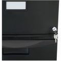 ERA Storex 2-Drawer Locking Mobile Filing Cabinet, Black, STX61312B01C