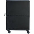 ERA Storex 2-Drawer Locking Mobile Filing Cabinet, Black, STX61312B01C