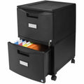 ERA Storex 2-Drawer Locking Mobile Filing Cabinet, Black, STX61312B01C