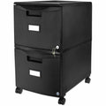 ERA Storex 2-Drawer Locking Mobile Filing Cabinet, Black, STX61312B01C
