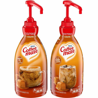 Nestle S.A Caramel Liquid Creamer, White, 2 / Carton, NES73358CT