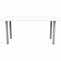 Safco Jurni Multi-Purp. Table w/Post Leg & Glides, White, SAFJN6024FTGDWT