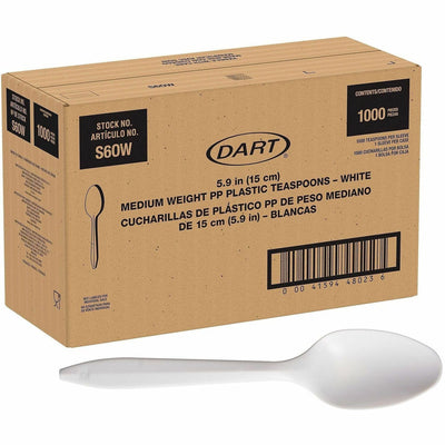 Dart Container Cutlery Disposable, White, 1 Carton, DCCS6OW